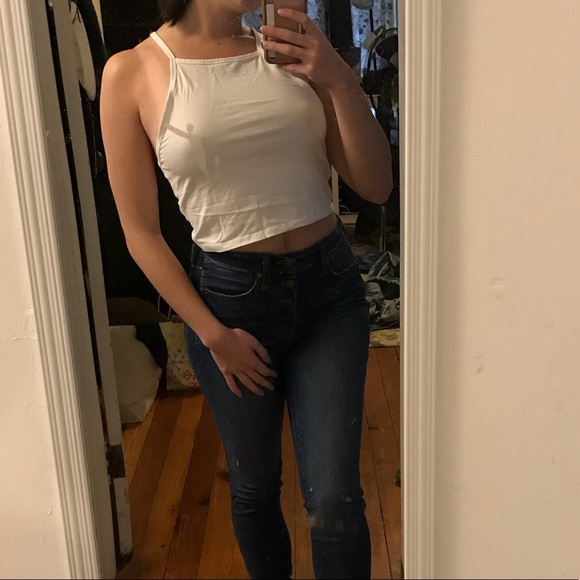 White Crop Top - Picture 3 of 4